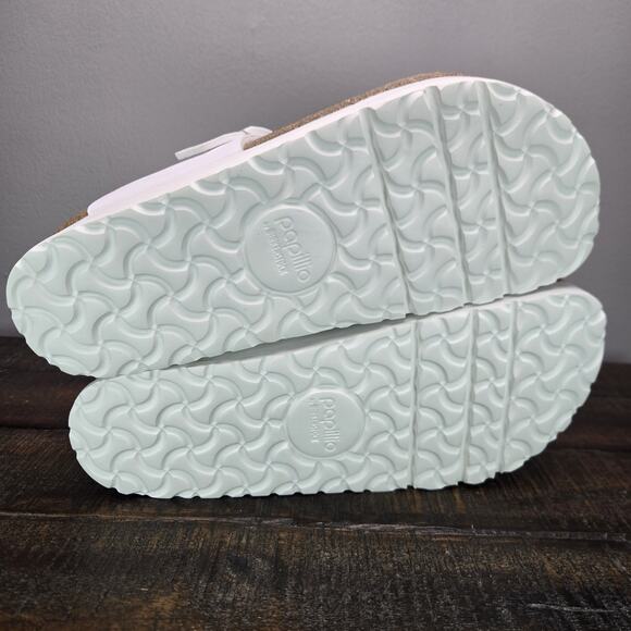 NEW Papillio Gizeh Flex Platform Womens 7 EU 38 Leather Sandals White Vegan - Picture 9 of 11